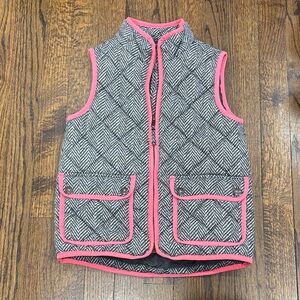 Crewcuts girls Herringbone Vest with Pink Trim size 6/7